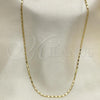 Gold Tone Basic Necklace, Polished, Golden Finish, 04.213.0004.24.GT