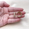 Oro Laminado Huggie Hoop, Gold Filled Style with White Micro Pave, Polished, Golden Finish, 02.283.0249.22
