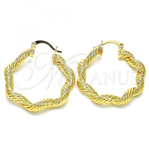 Oro Laminado Medium Hoop, Gold Filled Style Polished, Golden Finish, 02.170.0124.30