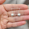 Sterling Silver Earring and Pendant Adult Set, Heart Design, Polished, Silver Finish, 10.396.0003
