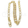 Oro Laminado Fancy Bracelet, Gold Filled Style with White Cubic Zirconia, Polished, Golden Finish, 03.63.1995.08