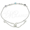 Sterling Silver Fancy Bracelet, Infinite Design, with Multicolor Cubic Zirconia, Polished, Rhodium Finish, 03.175.0002.11