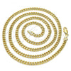 Oro Laminado Basic Necklace, Gold Filled Style Miami Cuban Design, Polished, Golden Finish, 5.223.013.30