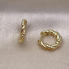 Oro Laminado Huggie Hoop, Gold Filled Style Polished, Golden Finish, 02.213.0614.15