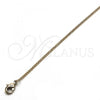 Oro Laminado Basic Necklace, Gold Filled Style Curb Design, Polished, Golden Finish, 5.233.033.18