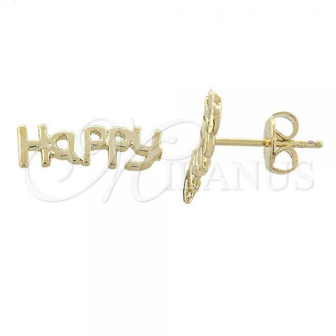 Oro Laminado Stud Earring, Gold Filled Style Polished, Golden Finish, 02.94.0052 *PROMO*