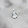 Sterling Silver Religious Pendant, Jesus Design, Polished, Silver Finish, 05.392.0108