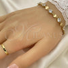 Oro Laminado Fancy Bracelet, Gold Filled Style with White Cubic Zirconia, Polished, Golden Finish, 5.029.011