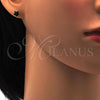 Stainless Steel Stud Earring, Star Design, with Black Cubic Zirconia, Polished, Golden Finish, 02.271.0006.7