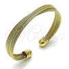 Oro Laminado Individual Bangle, Gold Filled Style Diamond Cutting Finish, Golden Finish, 07.428.0005