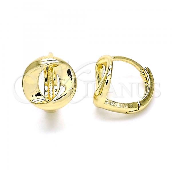 Oro Laminado Huggie Hoop, Gold Filled Style Polished, Golden Finish, 02.213.0281.12