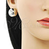 Oro Laminado Leverback Earring, Gold Filled Style Polished, Rhodium Finish, 02.163.0221.1