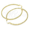 Oro Laminado Large Hoop, Gold Filled Style Diamond Cutting Finish, Golden Finish, 02.213.0263.60