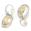 Rhodium Plated Dangle Earring, Teardrop Design, with Light Silk Swarovski Crystals, Polished, Rhodium Finish, 02.239.0016.1