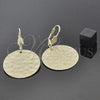 Oro Laminado Dangle Earring, Gold Filled Style Matte Finish, Golden Finish, 5.081.007