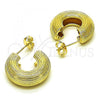 Oro Laminado Small Hoop, Gold Filled Style Diamond Cutting Finish, Golden Finish, 02.213.0520.20
