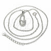 Sterling Silver Pendant Necklace, House Design, with White Cubic Zirconia, Polished, Rhodium Finish, 04.290.0001.18