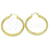 Oro Laminado Medium Hoop, Gold Filled Style Diamond Cutting Finish, Golden Finish, 02.213.0152.40