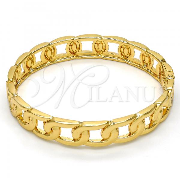 Gold Tone Individual Bangle, Polished, Golden Finish, 07.252.0025.05.GT (12 MM Thickness, Size 5 - 2.50 Diameter)