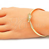 Oro Laminado Individual Bangle, Gold Filled Style Turtle Design, Polished, Golden Finish, 07.192.0015.1.04 (05 MM Thickness, Size 4 - 2.25 Diameter)