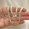 Oro Laminado Basic Necklace, Gold Filled Style Rat Tail Design, Polished, Golden Finish, 04.213.0065.30