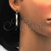 Oro Laminado Small Hoop, Gold Filled Style Hollow Design, Diamond Cutting Finish, Tricolor, 02.170.0068.1.25