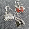 Sterling Silver Dangle Earring, with White Cubic Zirconia, Polished, Silver Finish, 02.394.0014