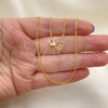 Oro Laminado Basic Necklace, Gold Filled Style Singapore Design, Polished, Golden Finish, 04.32.0013.18