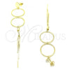 Sterling Silver Long Earring, Polished, Golden Finish, 02.186.0201.1