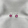 Sterling Silver Stud Earring, with Rose Cubic Zirconia, Polished, Silver Finish, 02.397.0040.10