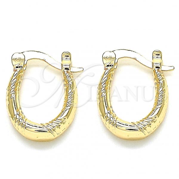 Oro Laminado Small Hoop, Gold Filled Style Polished, Golden Finish, 02.233.0043.12