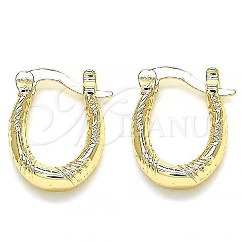 Oro Laminado Small Hoop, Gold Filled Style Polished, Golden Finish, 02.233.0043.12