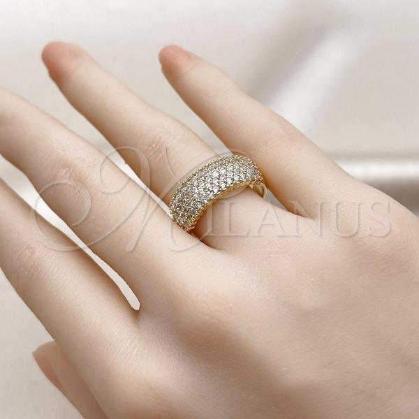 Gold Filled Ring — Multi Stone Ring Cluster Design with White Cubic — alternate product view — SKU 157540 | Oro Laminado anillo — Multi Stone Ring Cluster diseño with blanco Cubic — SKU 157540