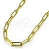 Oro Laminado Basic Necklace, Gold Filled Style Paperclip Design, Polished, Golden Finish, 04.378.0001.16