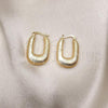 Oro Laminado Small Hoop, Gold Filled Style Hollow Design, Diamond Cutting Finish, Golden Finish, 02.163.0191.20