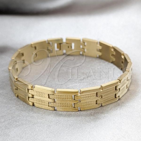 Stainless Steel Solid Bracelet, Polished, Golden Finish, 03.63.22941.08