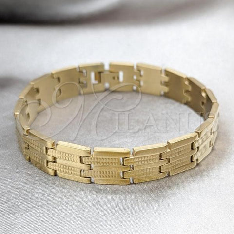 Stainless Steel Solid Bracelet, Polished, Golden Finish, 03.63.22941.08