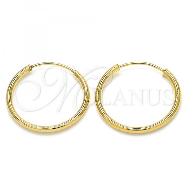 Oro Laminado Small Hoop, Gold Filled Style Polished, Golden Finish, 02.32.0555.20