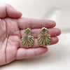 Oro Laminado Stud Earring, Gold Filled Style Shell Design, Polished, Golden Finish, 02.282.0052