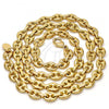 Oro Laminado Basic Necklace, Gold Filled Style Puff Mariner Design, Polished, Golden Finish, 04.63.1311.24