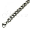 Stainless Steel Basic Bracelet, Concave Cuban Design, Polished,, 03.278.0021.08