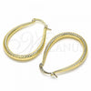 Oro Laminado Medium Hoop, Gold Filled Style Diamond Cutting Finish, Golden Finish, 02.170.0279.30