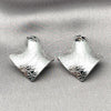 Rhodium Plated Stud Earring, Diamond Cutting Finish, Rhodium Finish, 02.428.0007.1