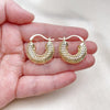 Oro Laminado Small Hoop, Gold Filled Style Chunky and Filigree Design, Polished, Golden Finish, 02.163.0262.25