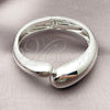 Rhodium Plated Individual Bangle, Teardrop Design, Polished, Rhodium Finish, 07.307.0038.1.05