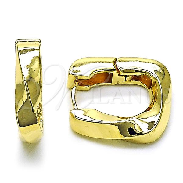 Oro Laminado Huggie Hoop, Gold Filled Style Polished, Golden Finish, 02.196.0182.25