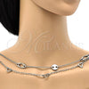Stainless Steel Fancy Necklace, Polished, Steel Finish, 04.220.0002.34