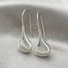 Sterling Silver Dangle Earring, Teardrop Design, Polished, Silver Finish, 02.395.0019