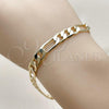 Oro Laminado Basic Bracelet, Gold Filled Style Figaro Design, Polished, Golden Finish, 5.222.012.08