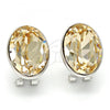 Rhodium Plated Stud Earring, with Light Silk Swarovski Crystals, Polished, Rhodium Finish, 02.239.0015.9